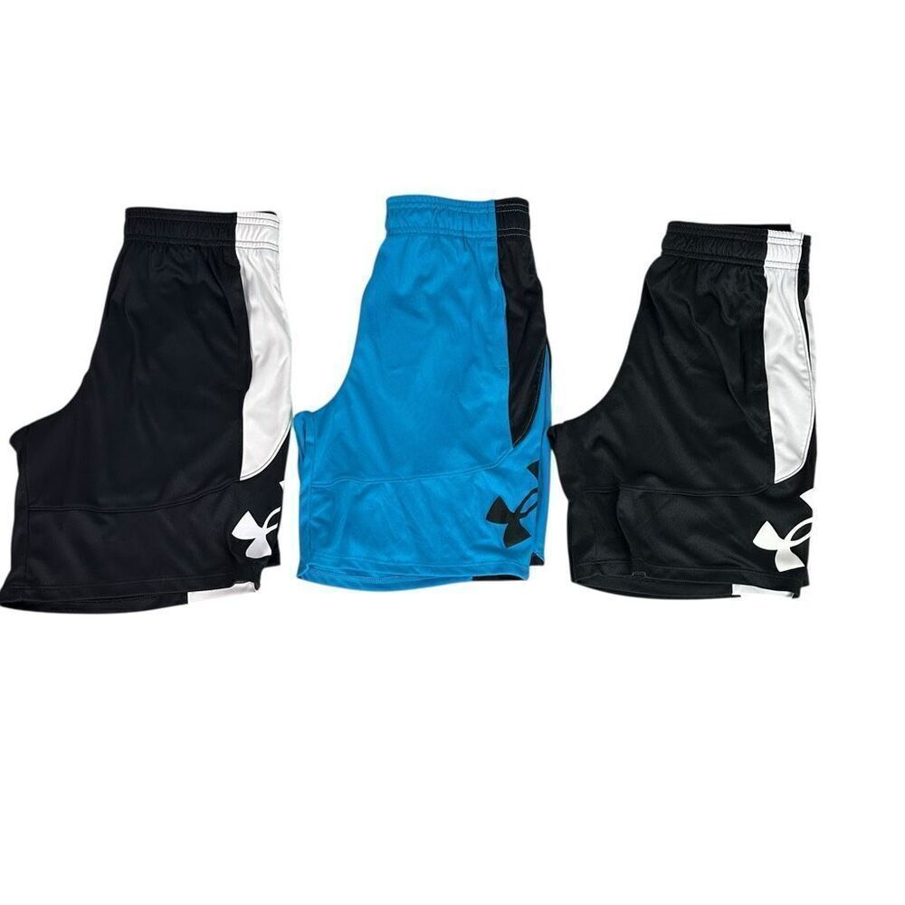 Under Armour Girls' Performance Basketball Shorts Youth Large 3 Pair